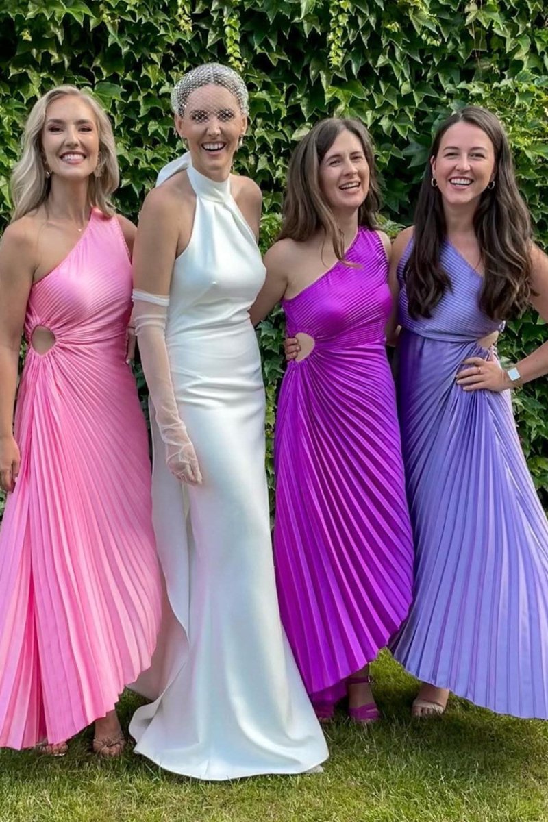 Evonne | One - Shoulder Cutout High - Low Bridesmaid Dress - KissProm